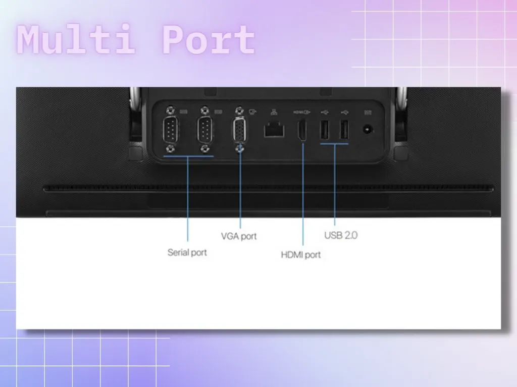 Mudahkan integrasi dan koneksi dengan berbagai perangkat via multiport nya.